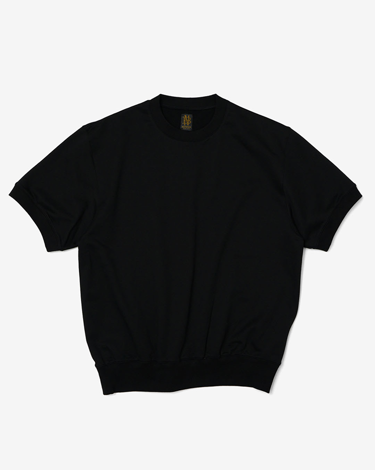BATONER (MEN) / ULTRA CREAMY INLAY CREW NECK SHORT SLEEVE / BLACK