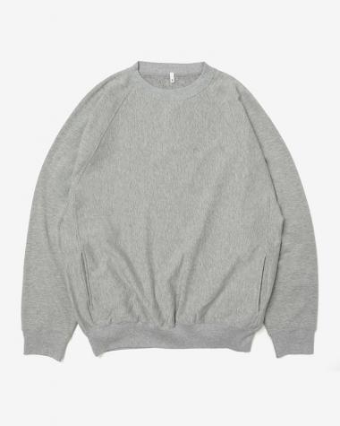 BATONER (MEN) / VELVET PILE CREW NECK / HEATHER GRAY
