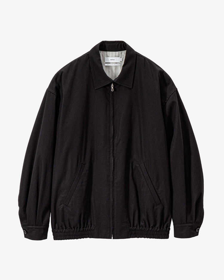 Graphpaper (MEN) / Brushed Cotton Gabardine Swing Top Jacket / BLACK