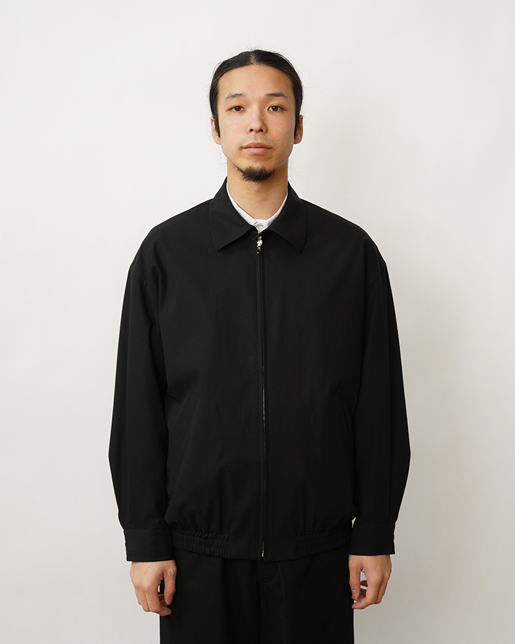 Graphpaper (MEN) / Brushed Cotton Gabardine Swing Top Jacket / BLACK