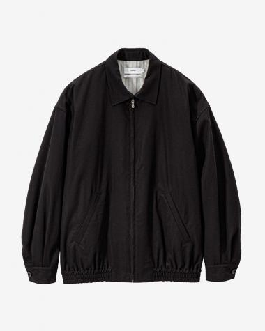  / Brushed Cotton Gabardine Swing Top Jacket / BLACK