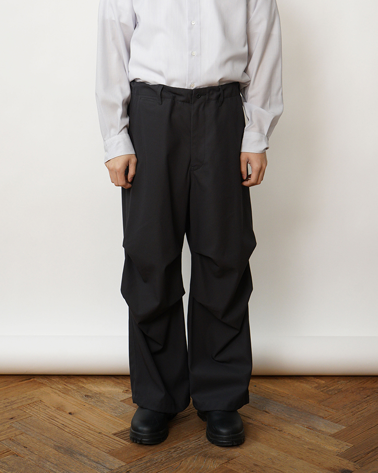 Graphpaper (MEN) / High Twist Gabardine Military Pants / ASPHALT