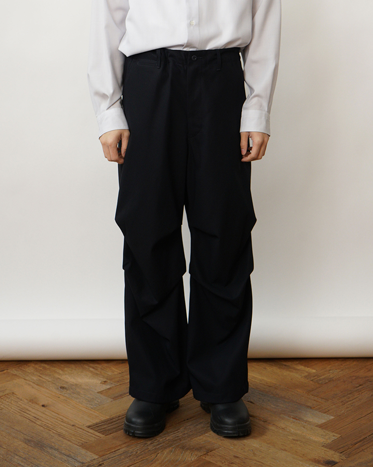 Graphpaper (MEN) / High Twist Gabardine Military Pants / NAVY