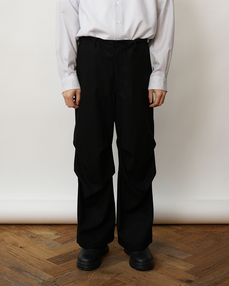 Graphpaper (MEN) / High Twist Gabardine Military Pants / BLACK