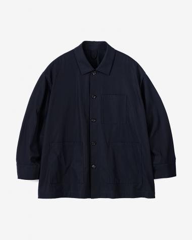  / High Twist Gabardine Coverall Jacket / NAVY