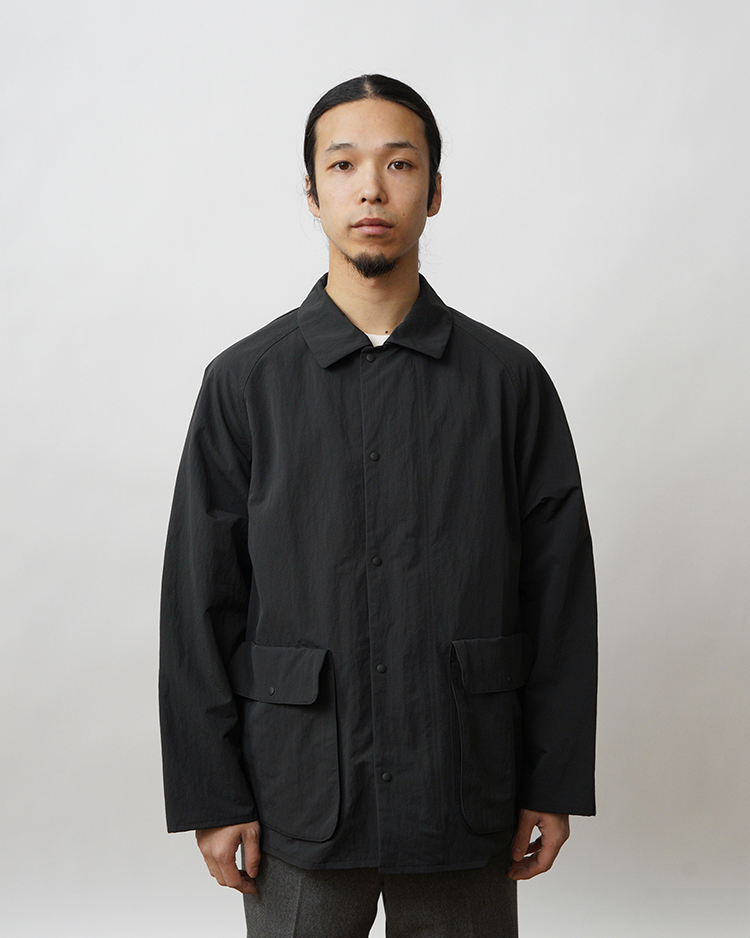 YAECA (MEN) / Short Zip Coat / CHARCOAL