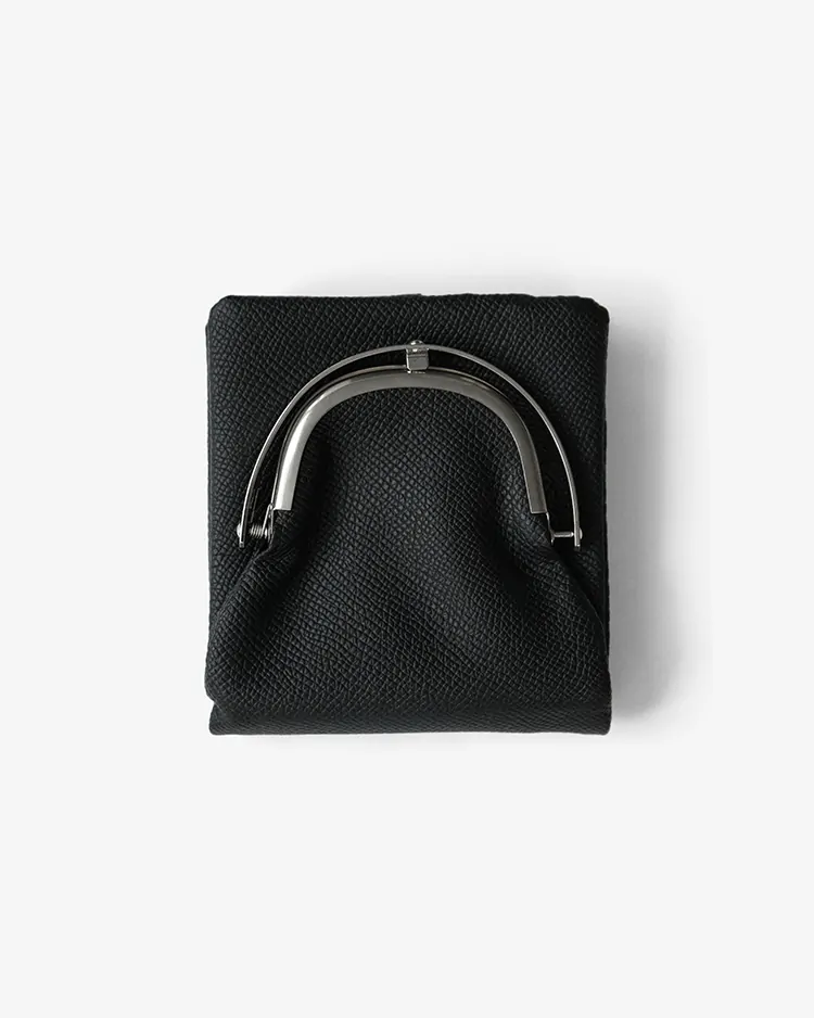 ED ROBERT JUDSON / ODD - FRAME HALF WALLET / BLACK (BOX GRAIN)