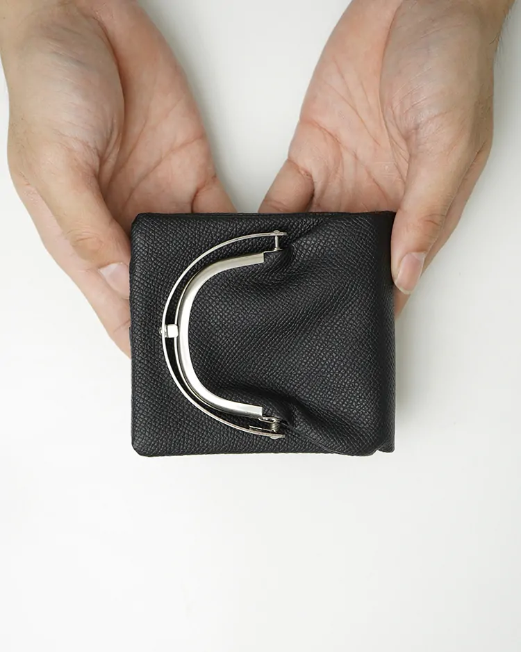 ED ROBERT JUDSON / ODD - FRAME HALF WALLET / BLACK (BOX GRAIN)