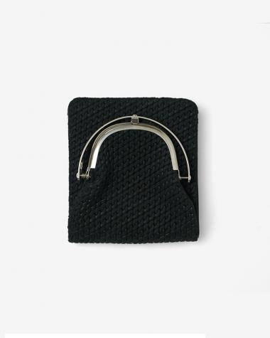 ED ROBERT JUDSON / ODD - FRAME HALF WALLET / BLACK (CHAIN GRAIN)