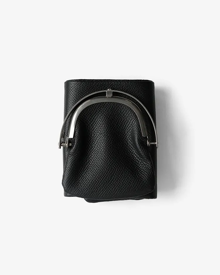 ED ROBERT JUDSON / ODD - FRAME TRIFOLD WALLET / BLACK (BOX GRAIN)