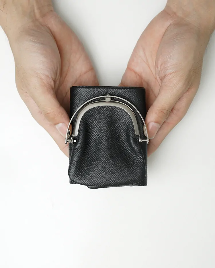 ED ROBERT JUDSON / ODD - FRAME TRIFOLD WALLET / BLACK (BOX GRAIN)