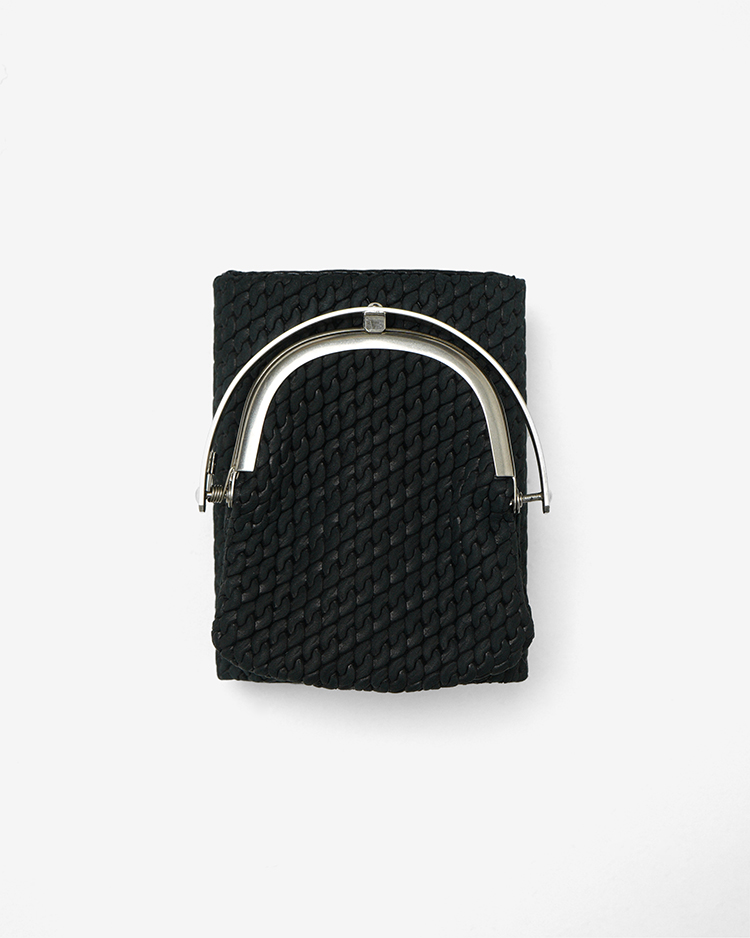 ED ROBERT JUDSON / ODD - FRAME TRIFOLD WALLET / BLACK (CHAIN GRAIN)