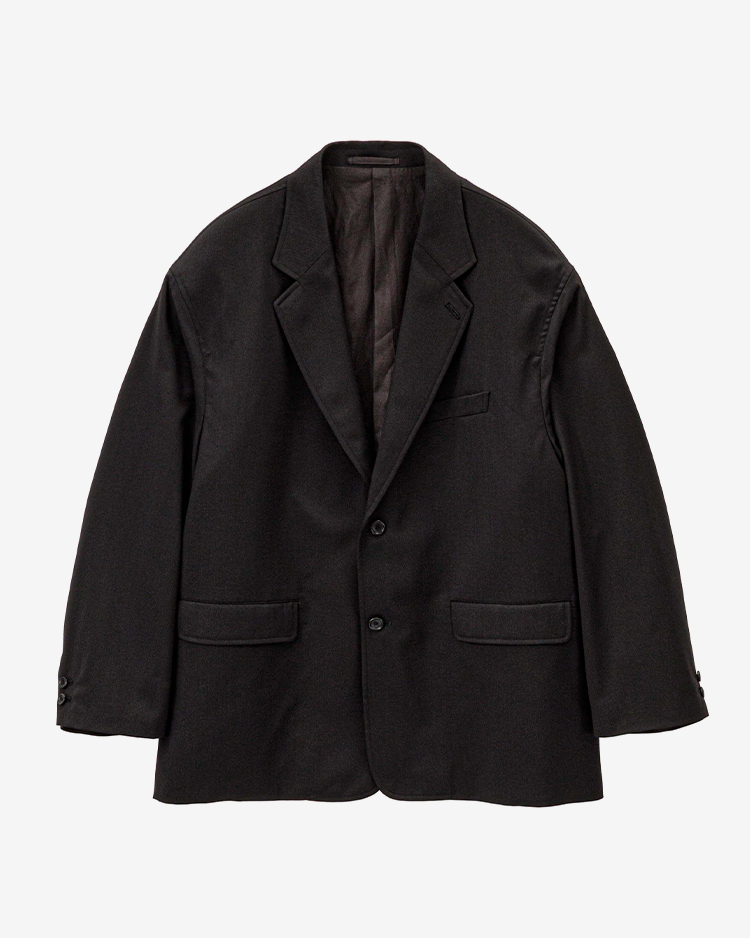 Graphpaper (MEN) / Melange Herringbone Sack Jacket / BLACK