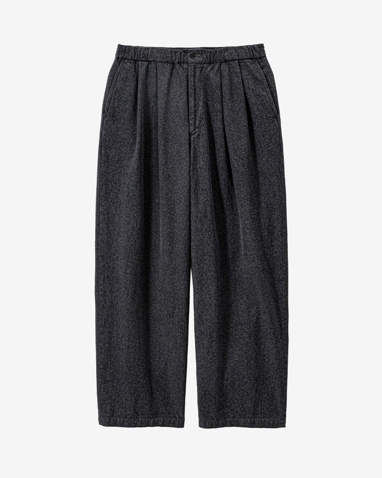 Graphpaper (MEN) / Sulfur Dyed Gabardine Two Tuck Easy Pants / GRAY