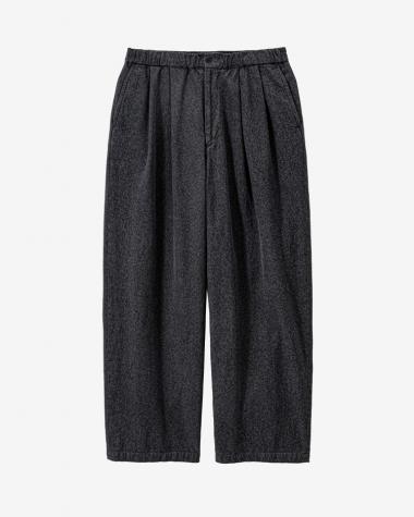 Graphpaper (MEN) / Sulfur Dyed Gabardine Two Tuck Easy Pants / GRAY