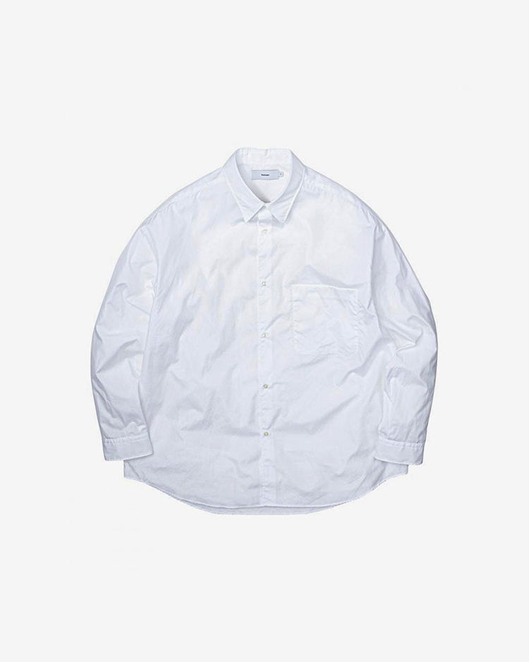 Graphpaper (MEN) / Broad L/S Oversized Regular Collar Shirt / WHITE