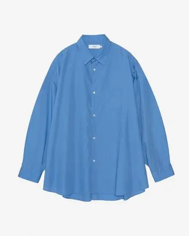 Graphpaper (MEN) / Broad L/S Oversized Regular Collar Shirt / BLUE