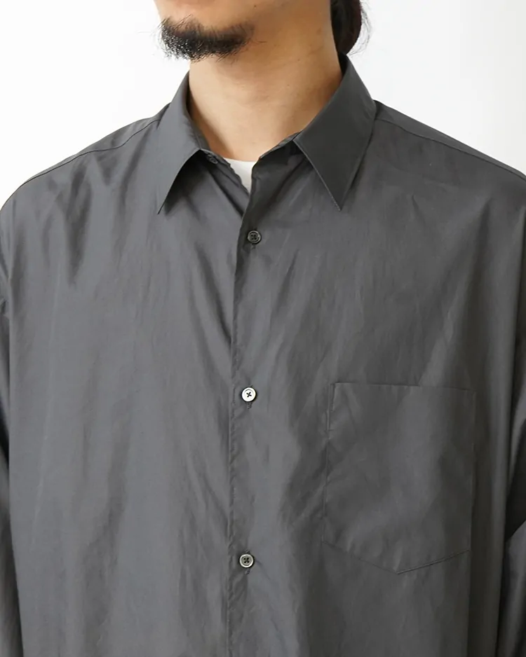 Broad L/S Oversized Regular Collar Shirt / C.GRAY | Graphpaper