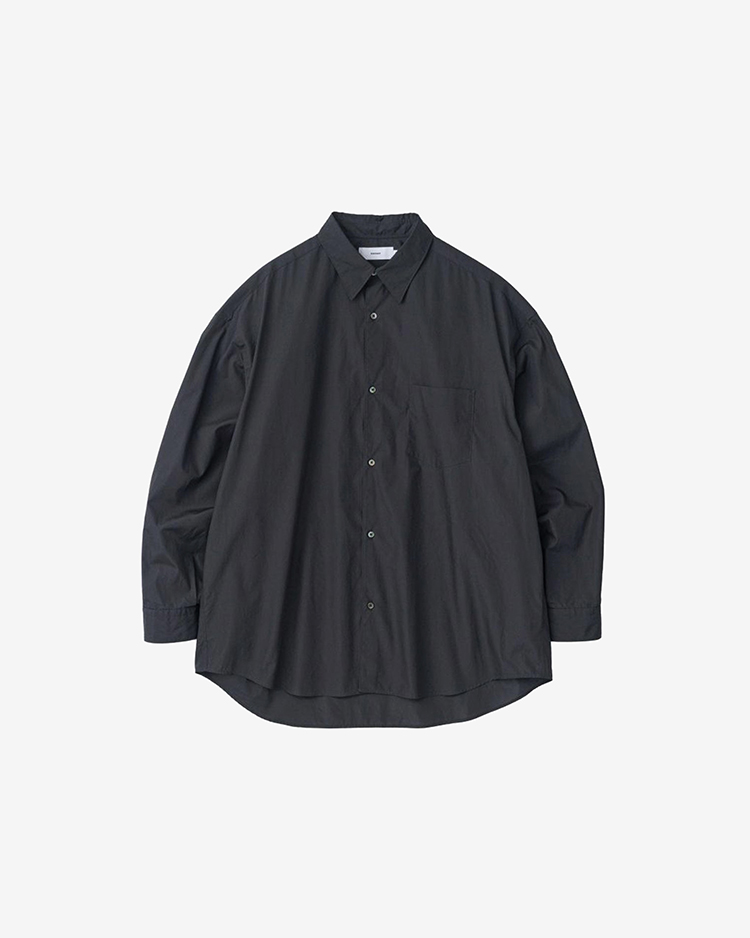 Graphpaper (MEN) / Broad L/S Oversized Regular Collar Shirt / C.GRAY