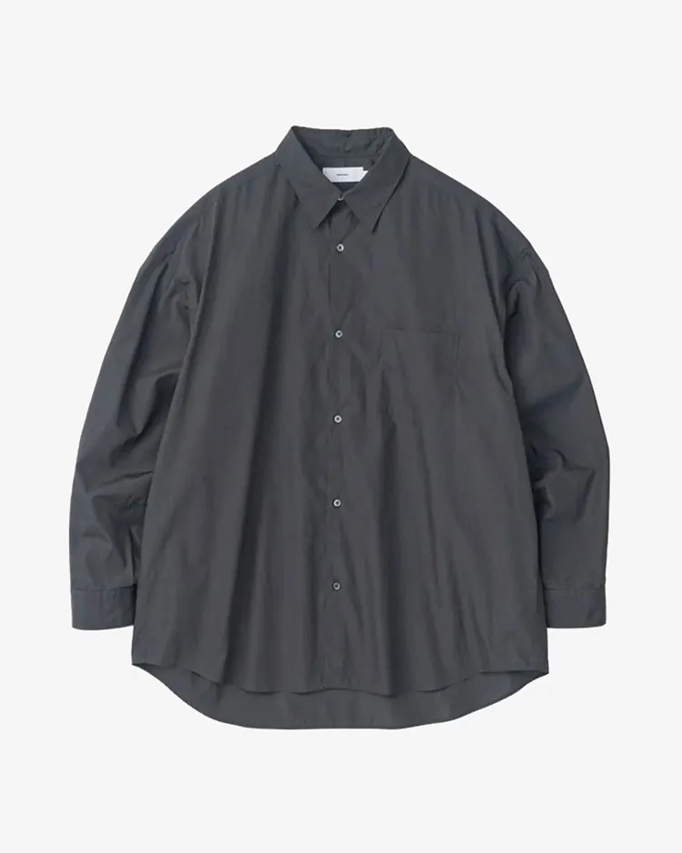 Broad L/S Oversized Regular Collar Shirt / C.GRAY | Graphpaper