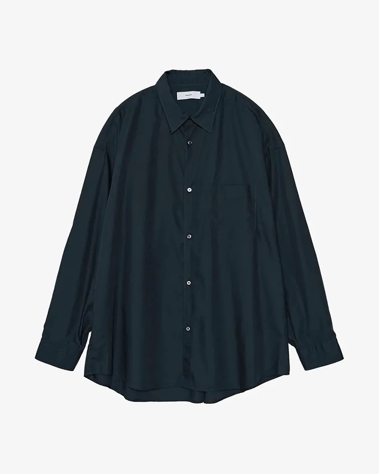 Graphpaper (MEN) / Broad L/S Oversized Regular Collar Shirt / NAVY