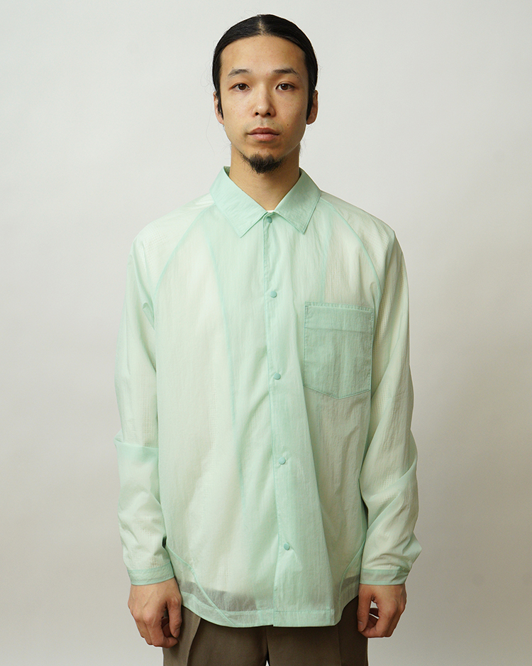 Goldwin / Sheer Nylon Wind Shirt / OPAL GREEN (OP)