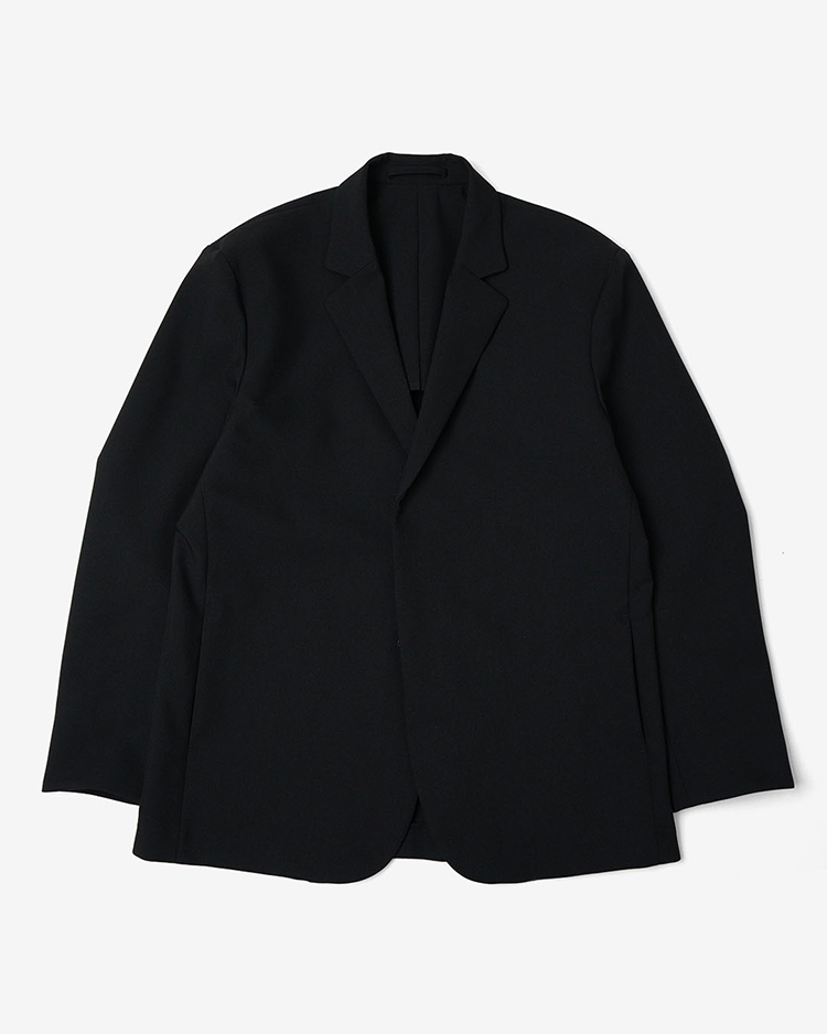 YAECA (MEN) / Summer 2-Way Fly-Front Jacket / BLACK