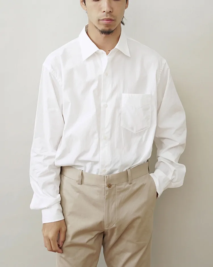 PHIGVEL / REGULAR COLLAR DRESS SHIRT / OFF WHITE