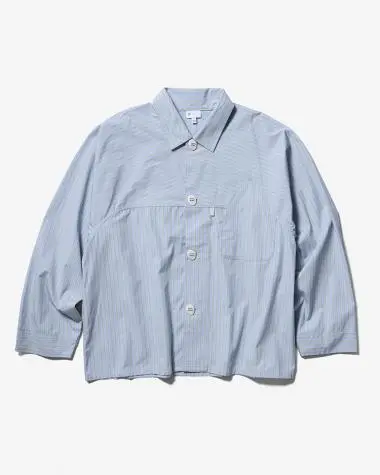 Goldwin 0 / Retroreflective Striped Shirt /  CHILL SAXE (HX)