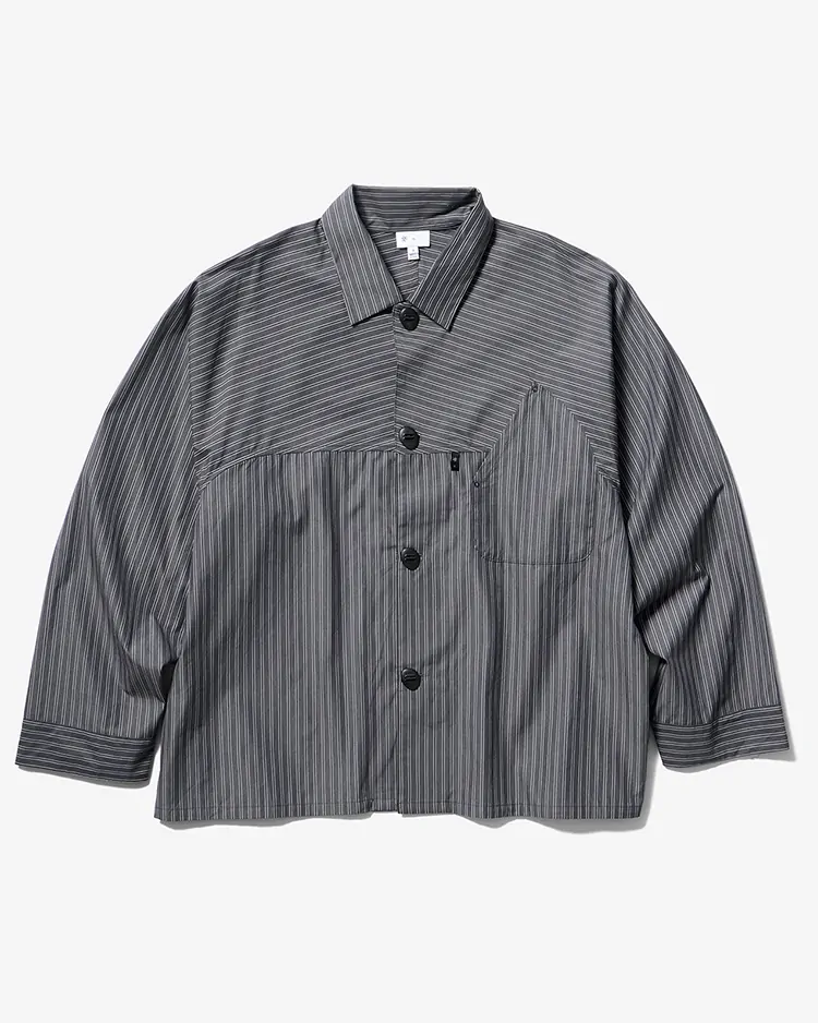 Goldwin 0 / Retroreflective Striped Shirt / DEEP CHARCOAL (DH)