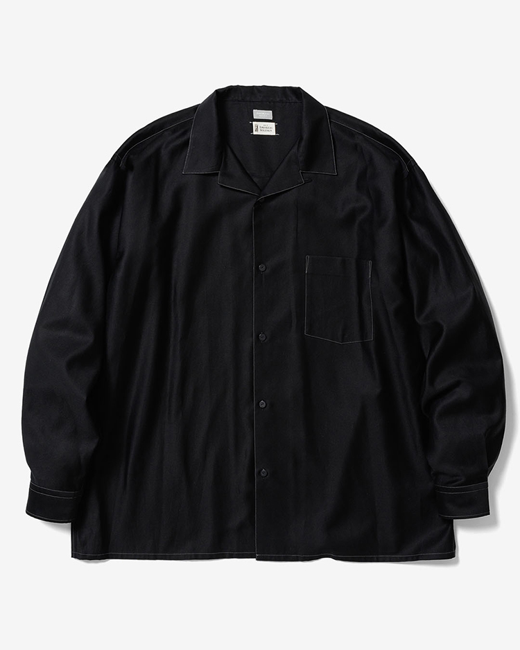AMOSKEAG / OPEN COLLAR SHIRTS / BLACK