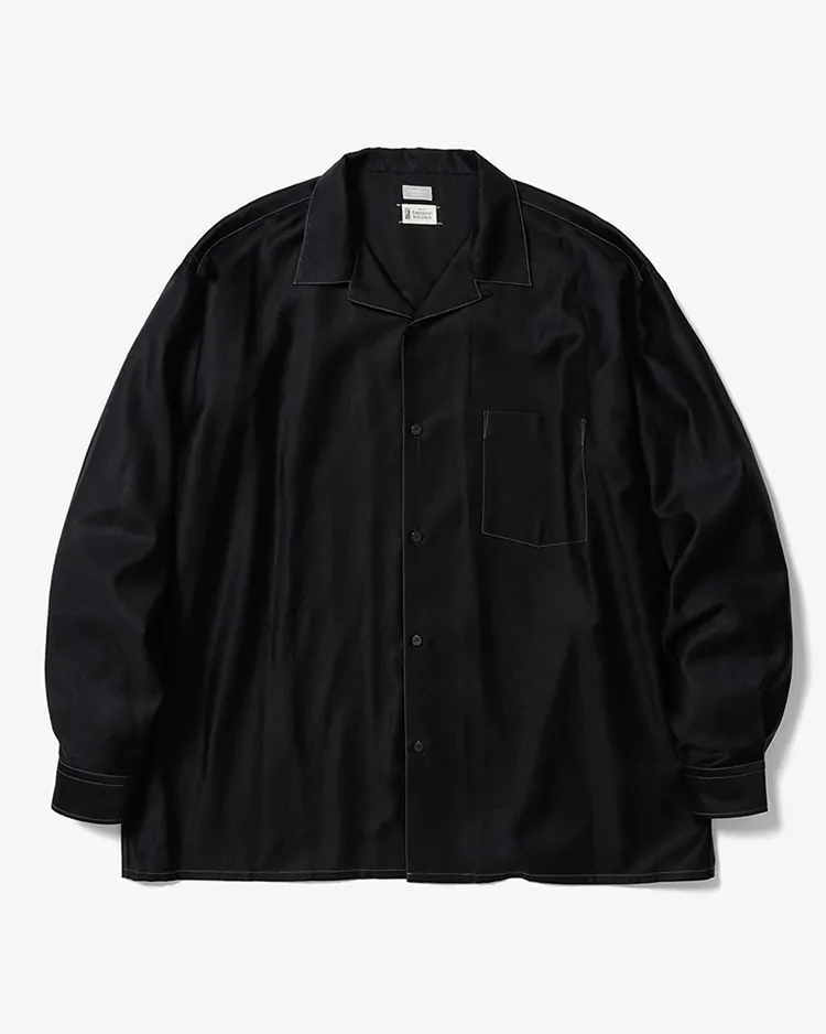 AMOSKEAG / OPEN COLLAR SHIRTS / BLACK