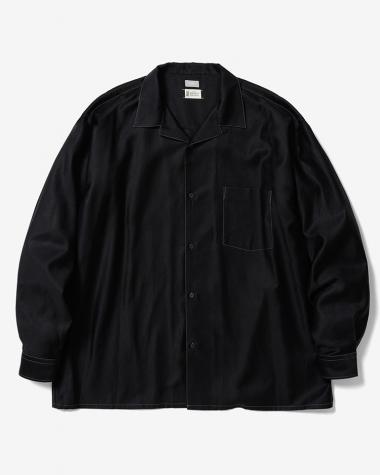  / OPEN COLLAR SHIRTS / BLACK