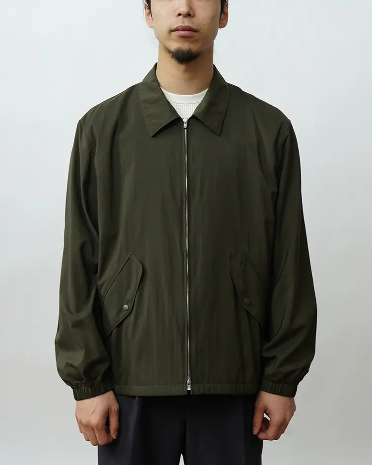 ATON (MEN) / MAT AIRLY NYLON FLIGHT JACKET / KHAKI