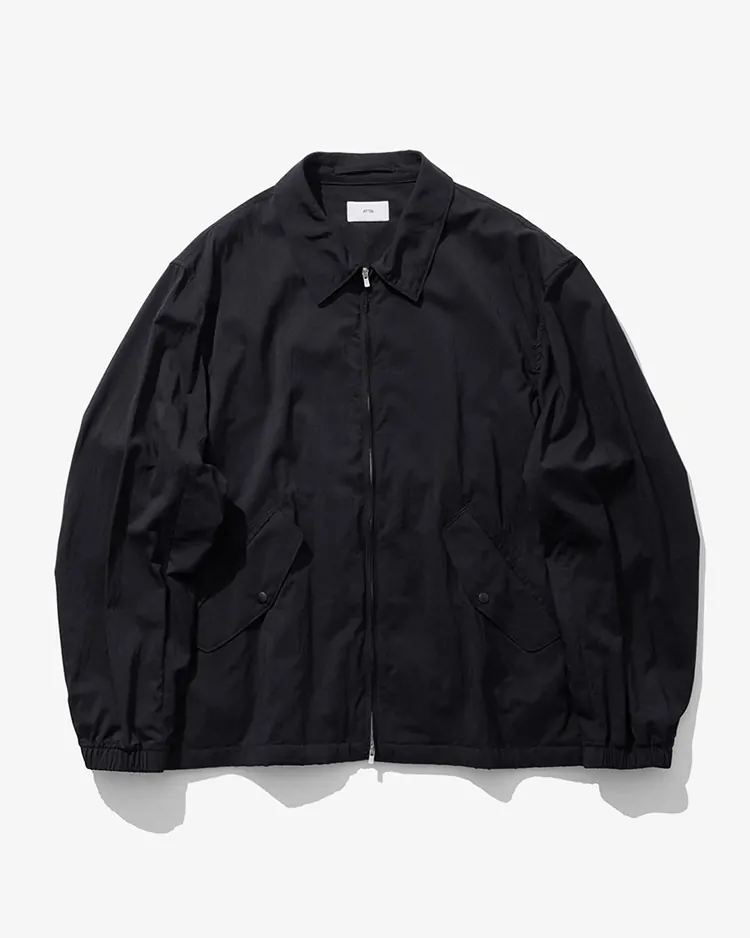ATON (MEN) / MAT AIRLY NYLON FLIGHT JACKET / BLACK
