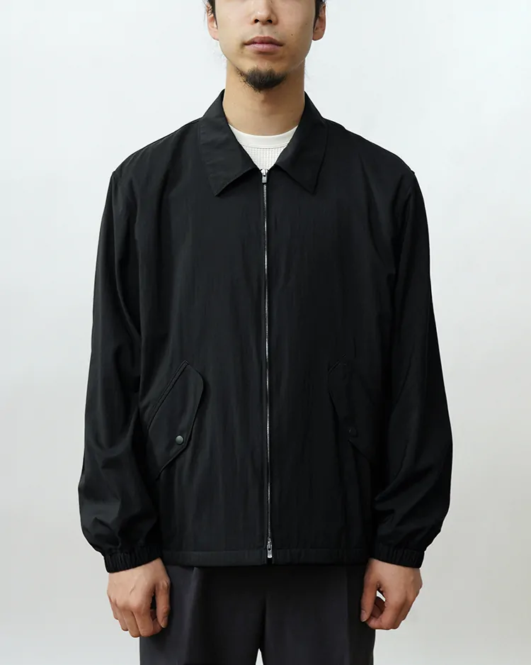 ATON (MEN) / MAT AIRLY NYLON FLIGHT JACKET / BLACK