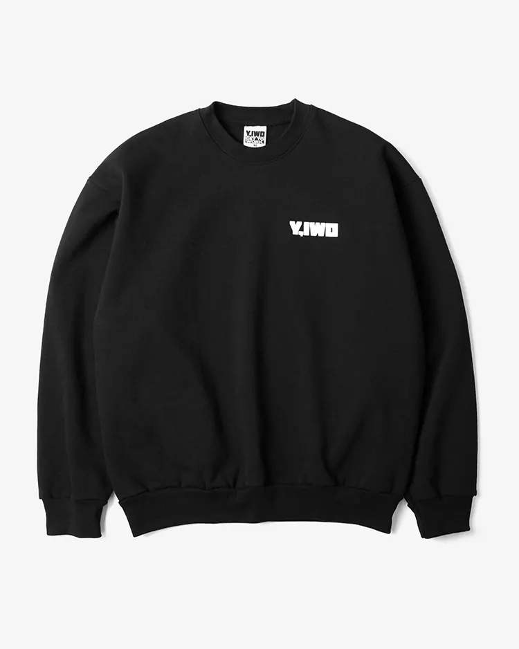 Y,IWO / Hardwear Crewneck / BLACK × WHITE