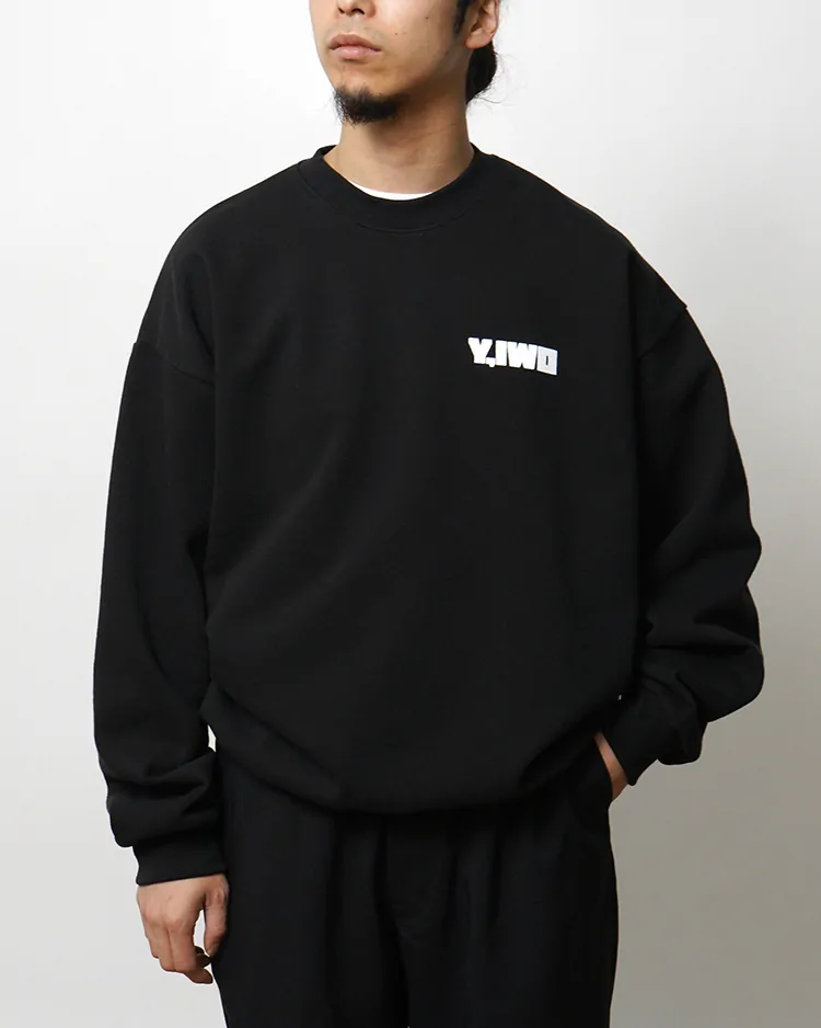 Y,IWO / Hardwear Crewneck / BLACK × WHITE