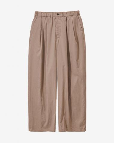  / Silicon poplin Two Tuck Easy Pants / TAUPE