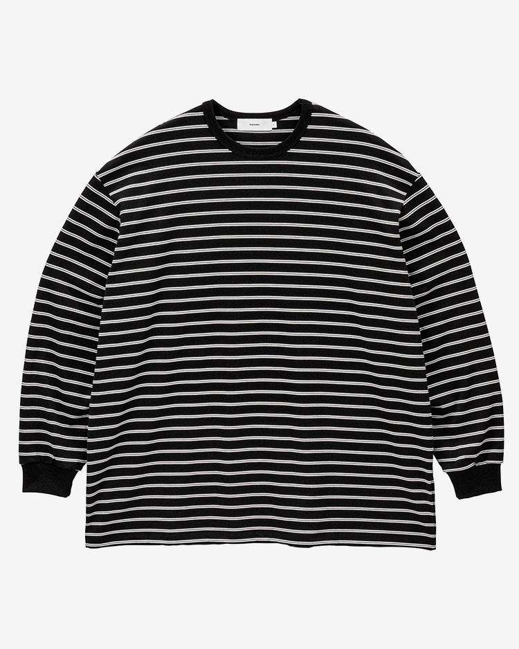 Graphpaper (MEN) / Tri Spun Border L/S Tee / BLACK×WHITE