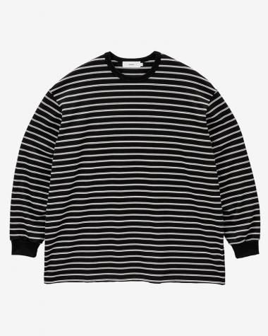 / Tri Spun Border L/S Tee / BLACK×WHITE
