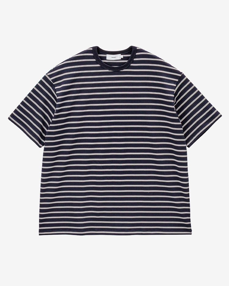 Graphpaper (MEN) / Tri Spun Border S/S Tee / NVY×WHT