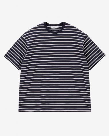  / Tri Spun Border S/S Tee / NVY×WHT