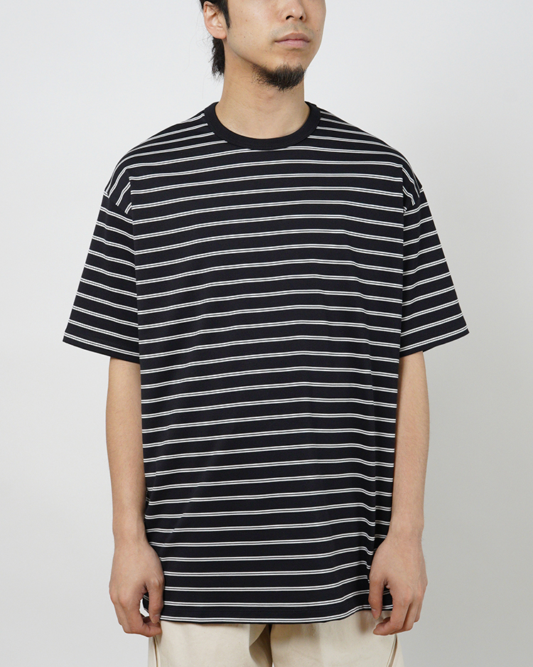 Graphpaper (MEN) / Tri Spun Border S/S Tee / BLACK×WHITE