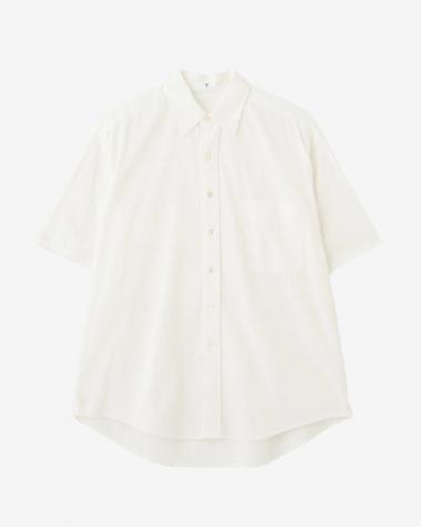  / ORGANIC COTTON WASHER SATIN SHORT SLEEVE SH / WHITE