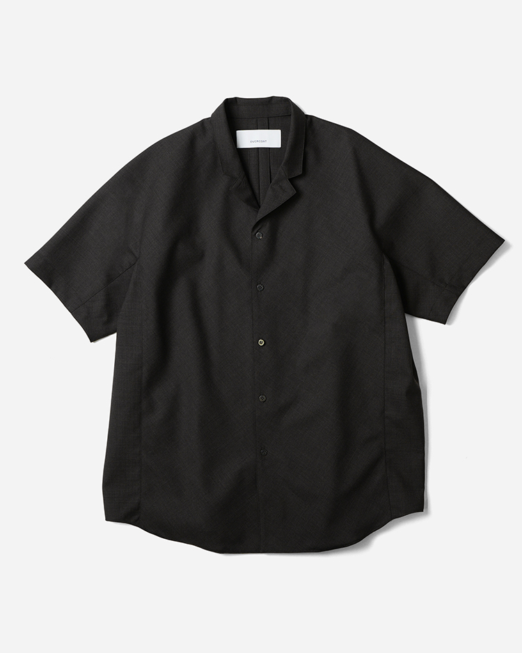 OVERCOAT / Short Sleeve Shirt Jacket / BLACK