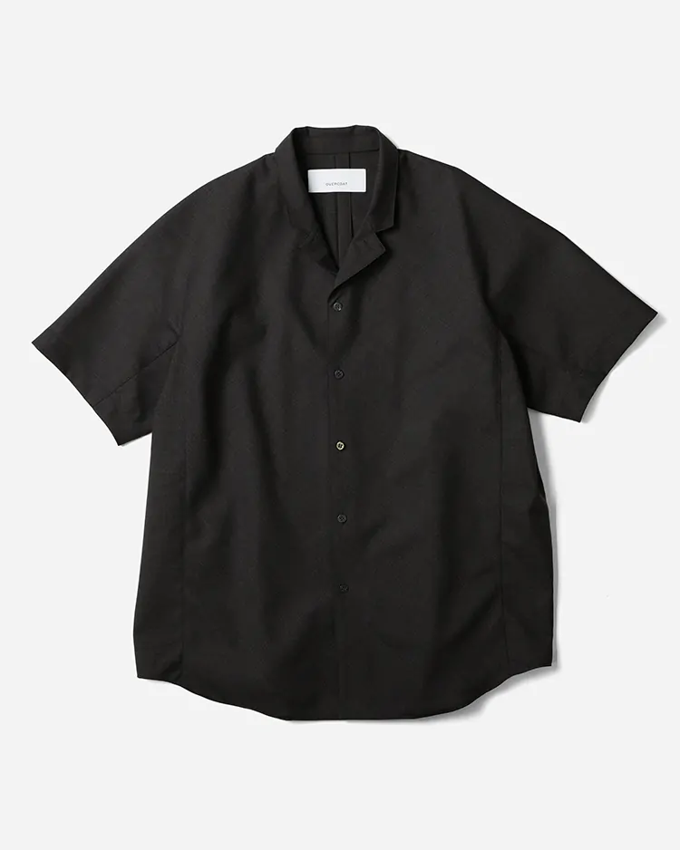 OVERCOAT / Short Sleeve Shirt Jacket / BLACK