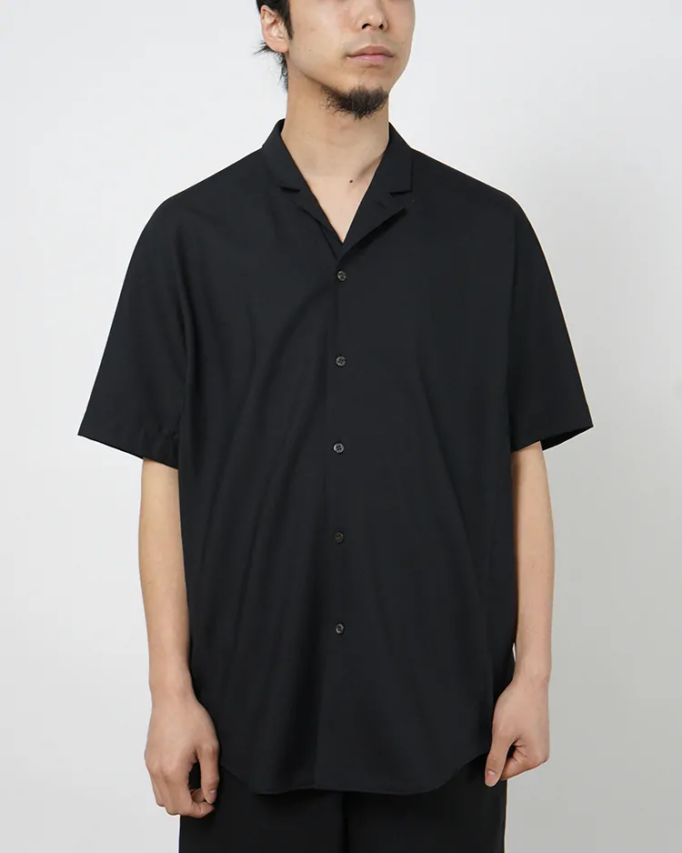 OVERCOAT / Short Sleeve Shirt Jacket / BLACK
