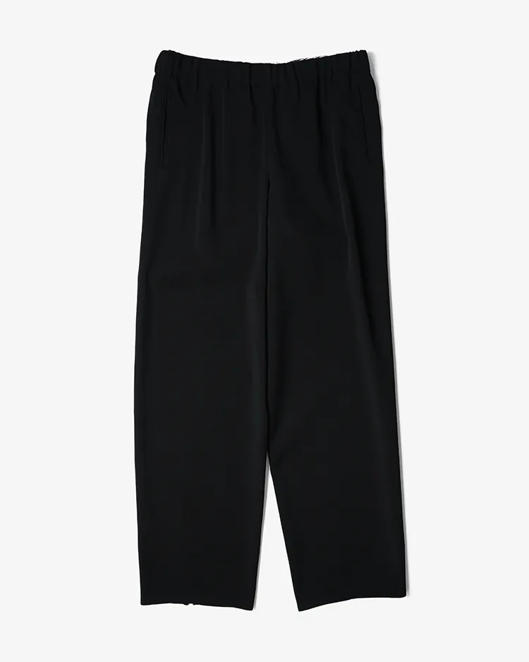 OVERCOAT / Drawstring Trouser in Rayon Tricotine / BLACK