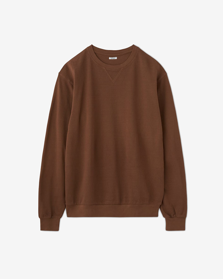 PHIGVEL / SEED STITCH LS TOP / SMOKE BROWN